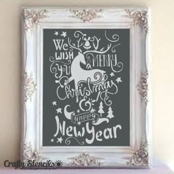 Christmas Wishes Wall Stencil - Craft Project
