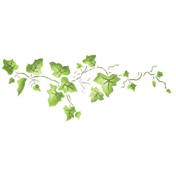 Small Ivy Wall Stencil Border