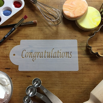 Congratulations Cake Stencil