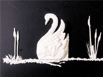 Swans 3-D Stencil Template