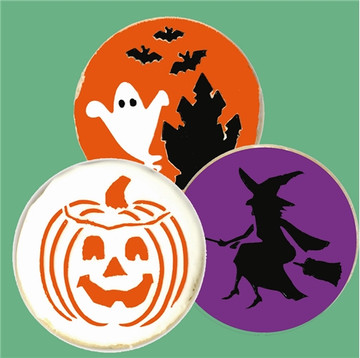 3.5 Inch Halloween Cookie Stencil Set