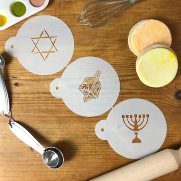 Jewish Symbols Cookie/Cupcake Top 3.5" SKU #C183