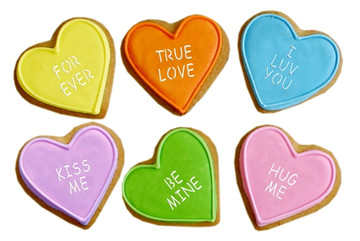 Large Candy Heart Sayings Cupcake and Cookie Stencil Set