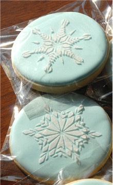 Crystal Snowflakes Style 1 Round Cookie Stencil Set