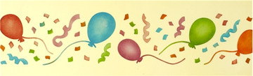 Balloon Cake Stencil Side #C284