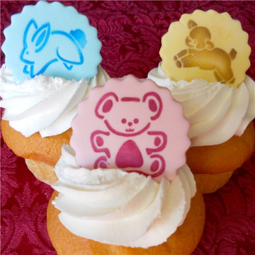 Baby Animals Cupcake and Cookie Stencil Set