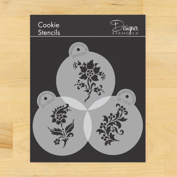 Delft Flowers Cake or Cookie Stencil Set