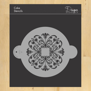7 Inch Turn of the Century Medallion Cake Stencil Top
