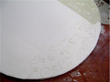 Leafy Scroll Cake Stencil Top