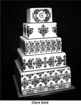 Lace Tier 3 Cake Stencil Side