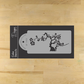 Blooming Cherry Tree Tier 5 Cake Stencil Side
