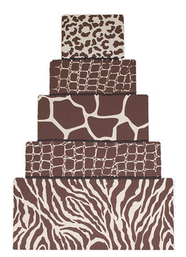 6 Inch Giraffe Skin Cake Side or Wall Stencil