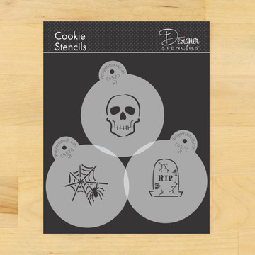 Scary Halloween Cookie or Cupcake Stencil Set