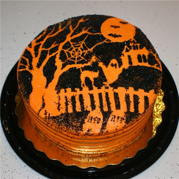 Halloween Cake Stencil Fright Top SKU #C459