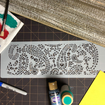 Paisley Cake Stencil Side