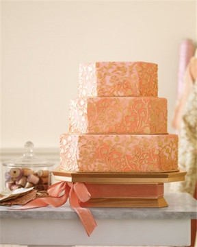 Gilded Floral Cake Stencil Set