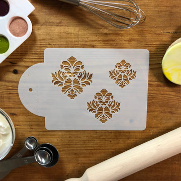 Damask Icon Cake or Cookie Stencil Set