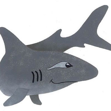 Single Shark Wall Stencil