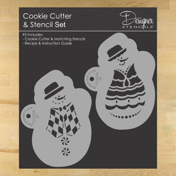 Snow Couple Cookie Cutter and Stencil Set
