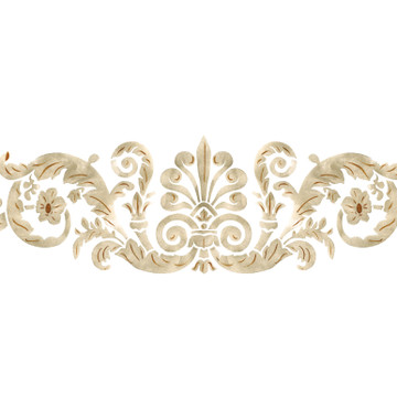 Winterthur Empire Headboard Wall Stencil