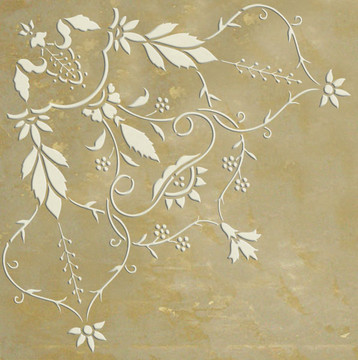 Winterthur Embossed Philadelphia Corner Wall Stencil