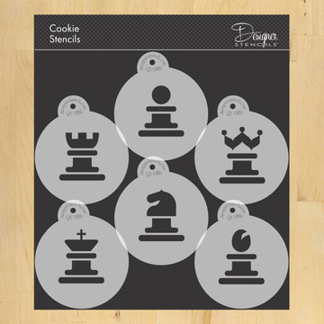 Chess Cookie Stencil Set