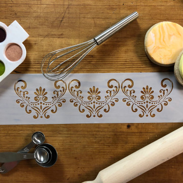 Fleur de Lis Cake Stencil Side 4