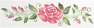 Rose Tier 2 Cake Stencil Side