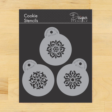 Three Gem Pendants Cookie or Cupcake Stencil Set
