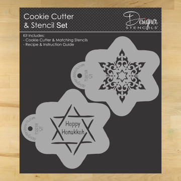 Star of David Cookie Cutter and Stencil Set