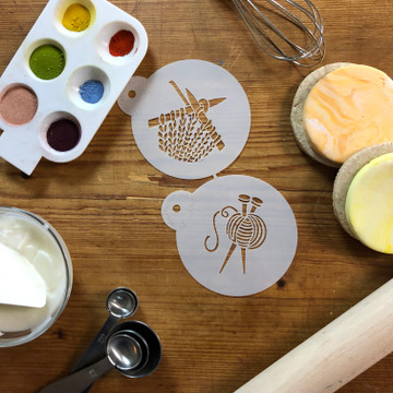 Knitting Cookie Stencil Set