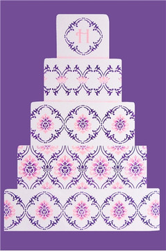 Royal Damask Cake Stencil Set