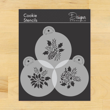 Forever Green Ornaments Cookie Stencil Set