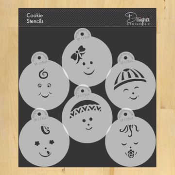 Baby Faces Cookie or Cupcake Stencil Set
