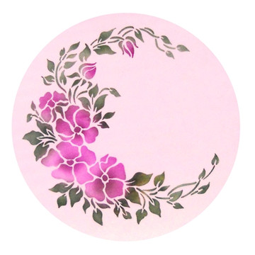 Wild Rose Spray Cake Stencil Top