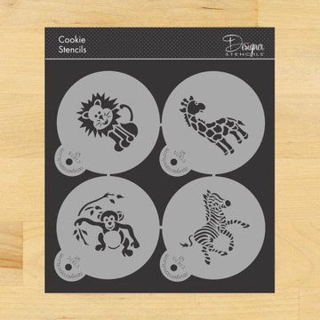 Jungle Animals Cookie or Cupcake Stencil Set