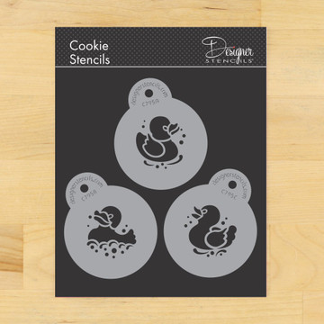 Mini Rubber Duck Cookie or Cupcake Stencil Set
