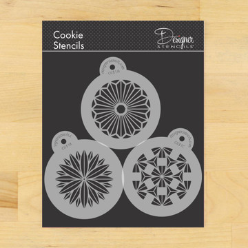 Retro Circle Cookie Stencil Set