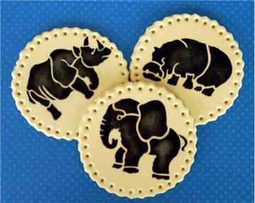 Safari Animals Cookie or Cupcake Stencil Set