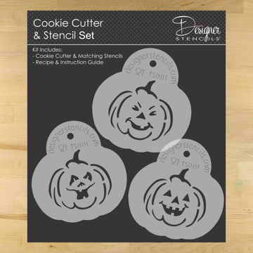 Jack-o-Lantern Cookie Cutter and Stencil Set