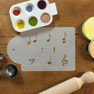 Musical Notes Cookie Stencil Set