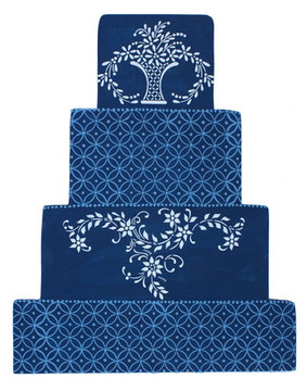 Wedding Garland Cake Stencil Side
