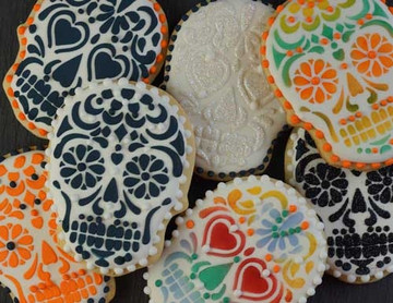 Sugar Skulls Cookie Cutter and Stencil Set Cookies