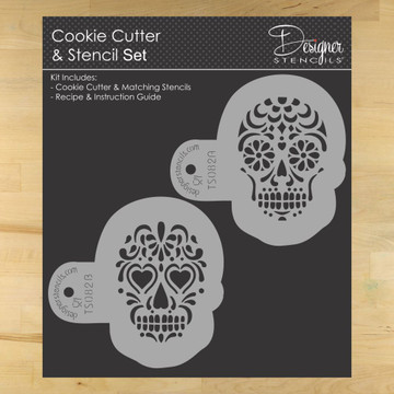 Sugar Skulls Cookie Cutter and Stencil Set