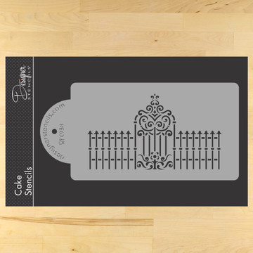 Victorian Gate and Fence Cake Stencil Side