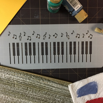 Piano Keys Cake Stencil Side