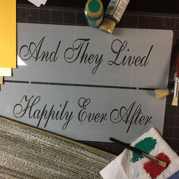 Happily Ever After Cake Stencil Set