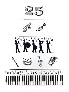 Marching Band Instruments Cookie Stencil Set