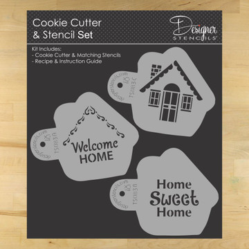 Welcome Home House Cookie Cutter and Stencil Set