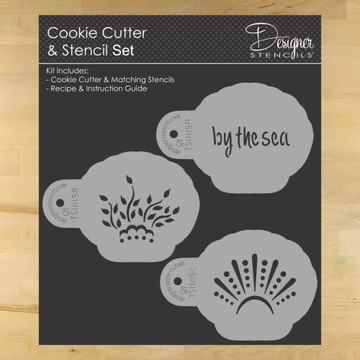 Seashells Cookie Cutter and Stencil Set